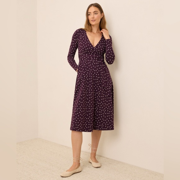 Pact Organic Faux Wrap Dress — Size Small - Picture 1 of 2